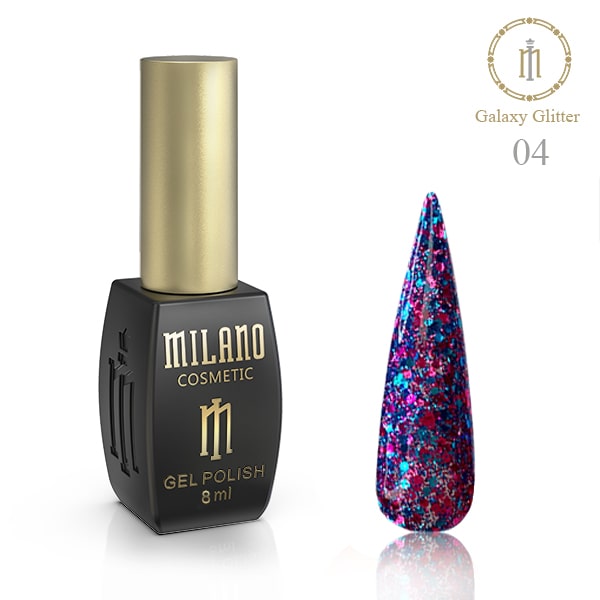 ГЕЛ ЛАК MILANO Galaxy Glitter 8 мл.