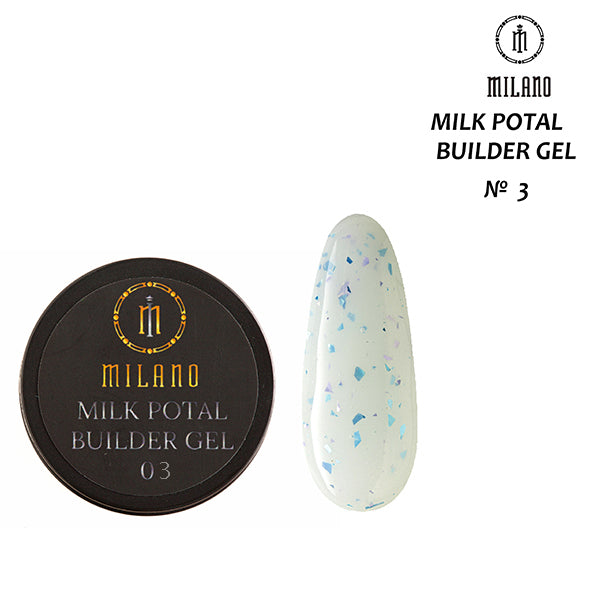 Гел за изграждане Milano Milk Potal  15 мл