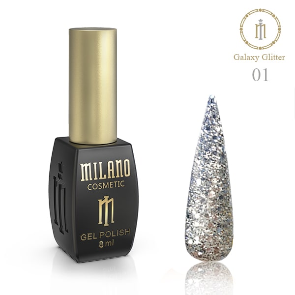 ГЕЛ ЛАК MILANO Galaxy Glitter 8 мл.